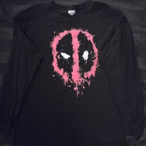 Deadpool Splattered Logo Long Sleeve Shirt